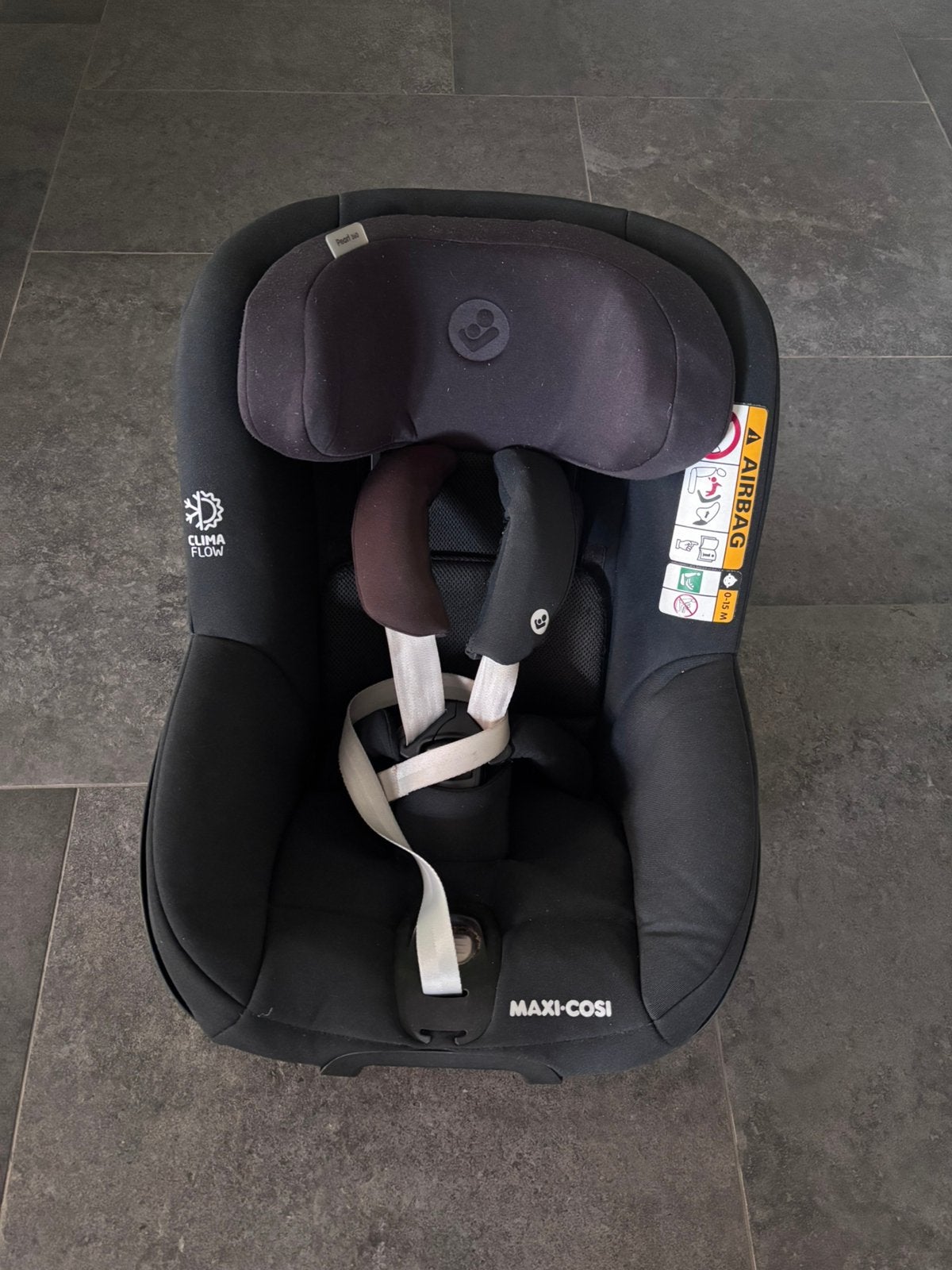 Maxi-cosi pearl 360 met familyfix base, Ophalen, 0 t/m 18 kg, Slaapstand, Zo goed als nieuw