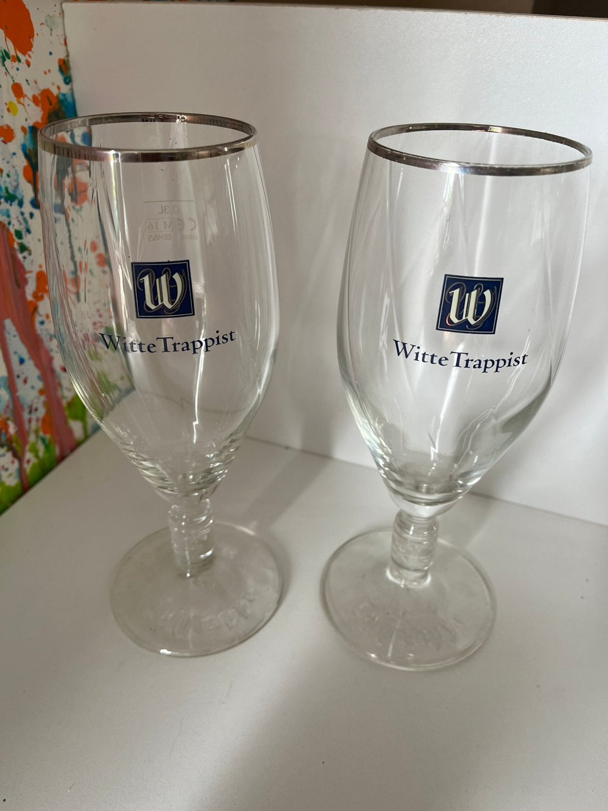 La Trappe bierglazen set van 2 glazen, Verzamelen, Ophalen of Verzenden, Nieuw, Glas of Glazen, La Trappe