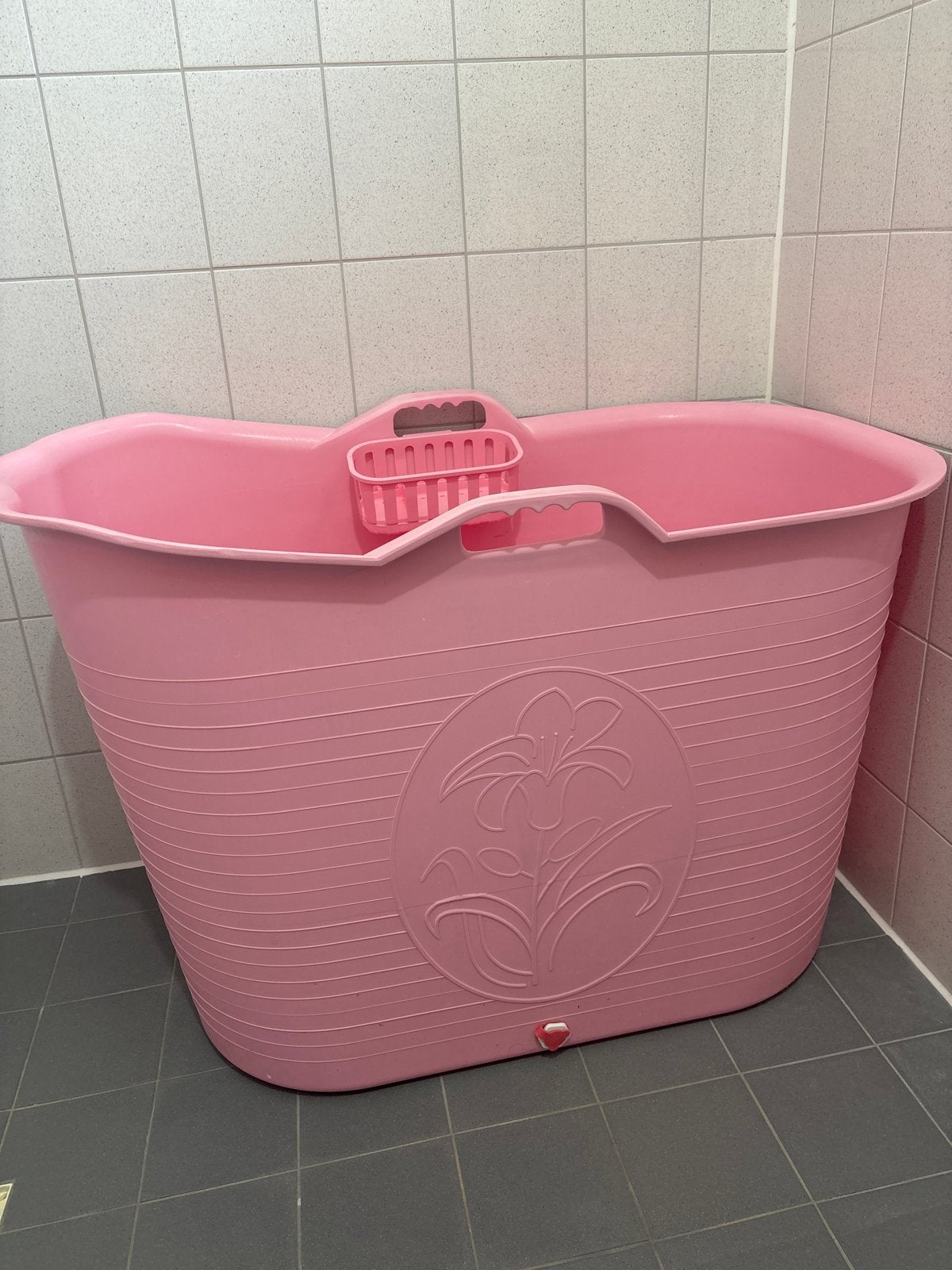 Roze Tummy Tub voor volwassenen met bloemmotief, Ophalen of Verzenden, Zo goed als nieuw, Overige typen, Overige merken