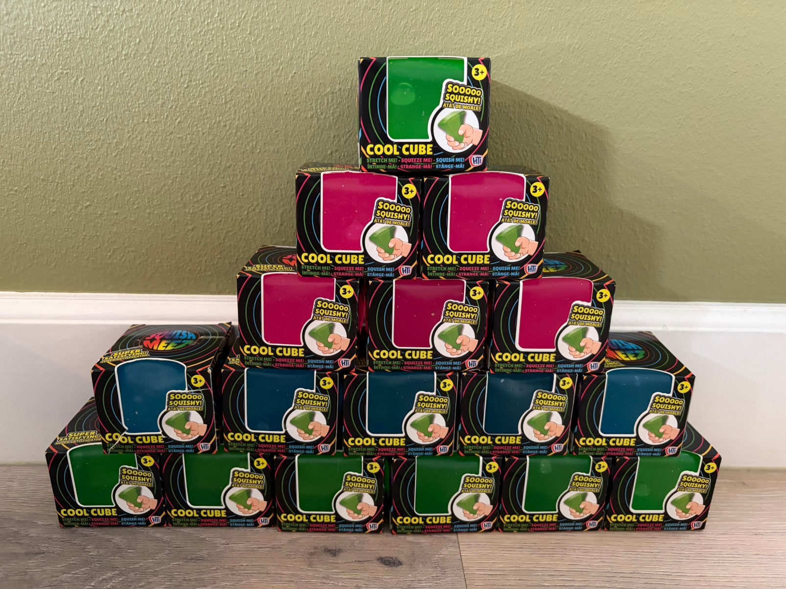 Nee doh squishy speelgoed cool cube fidget roze groen blauw, Ophalen of Verzenden, Nieuw, Jongen of Meisje