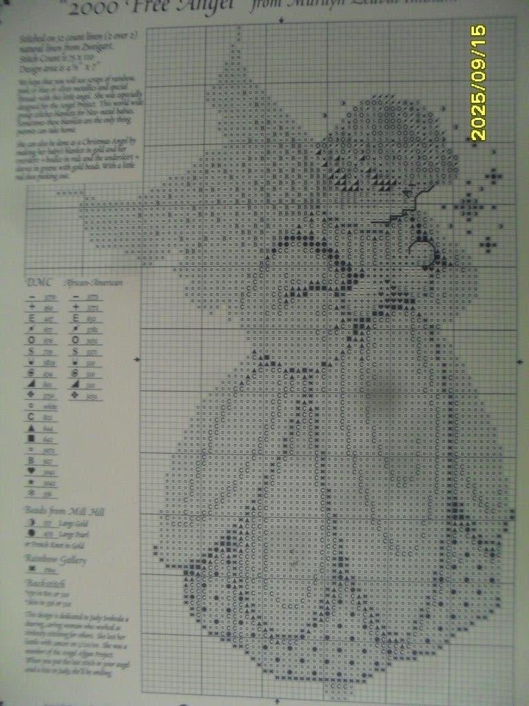 NIEUW, ORIGINEEL patroon Angel 2000. Verkoop ook DMC Garens, Ophalen of Verzenden, Nieuw, Handborduren, Patroon