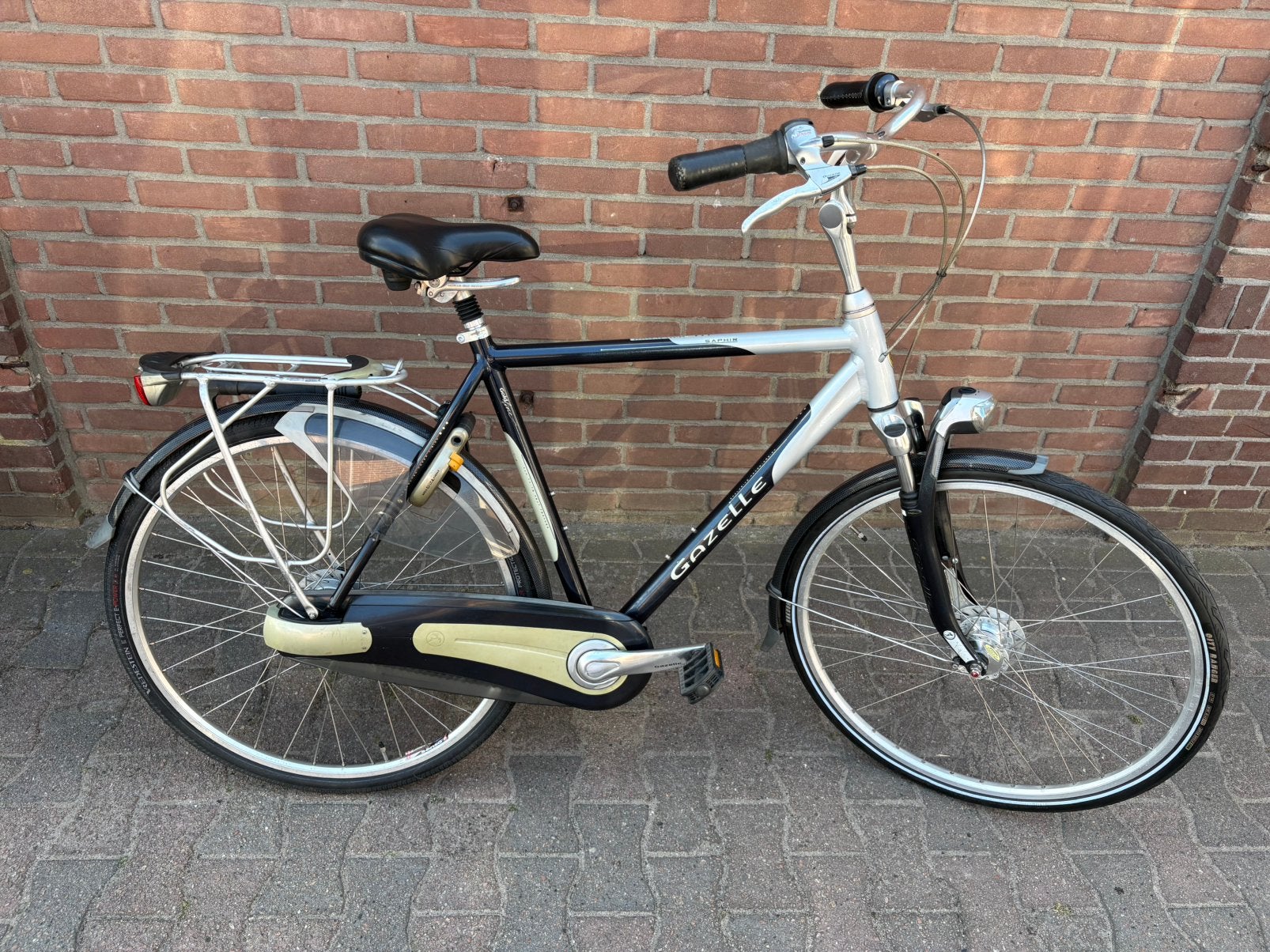 Te koop mooie Gazelle Saphir GoldLine herenfiets 57cm 8versn, Ophalen, Gebruikt, Versnellingen, 57 tot 61 cm