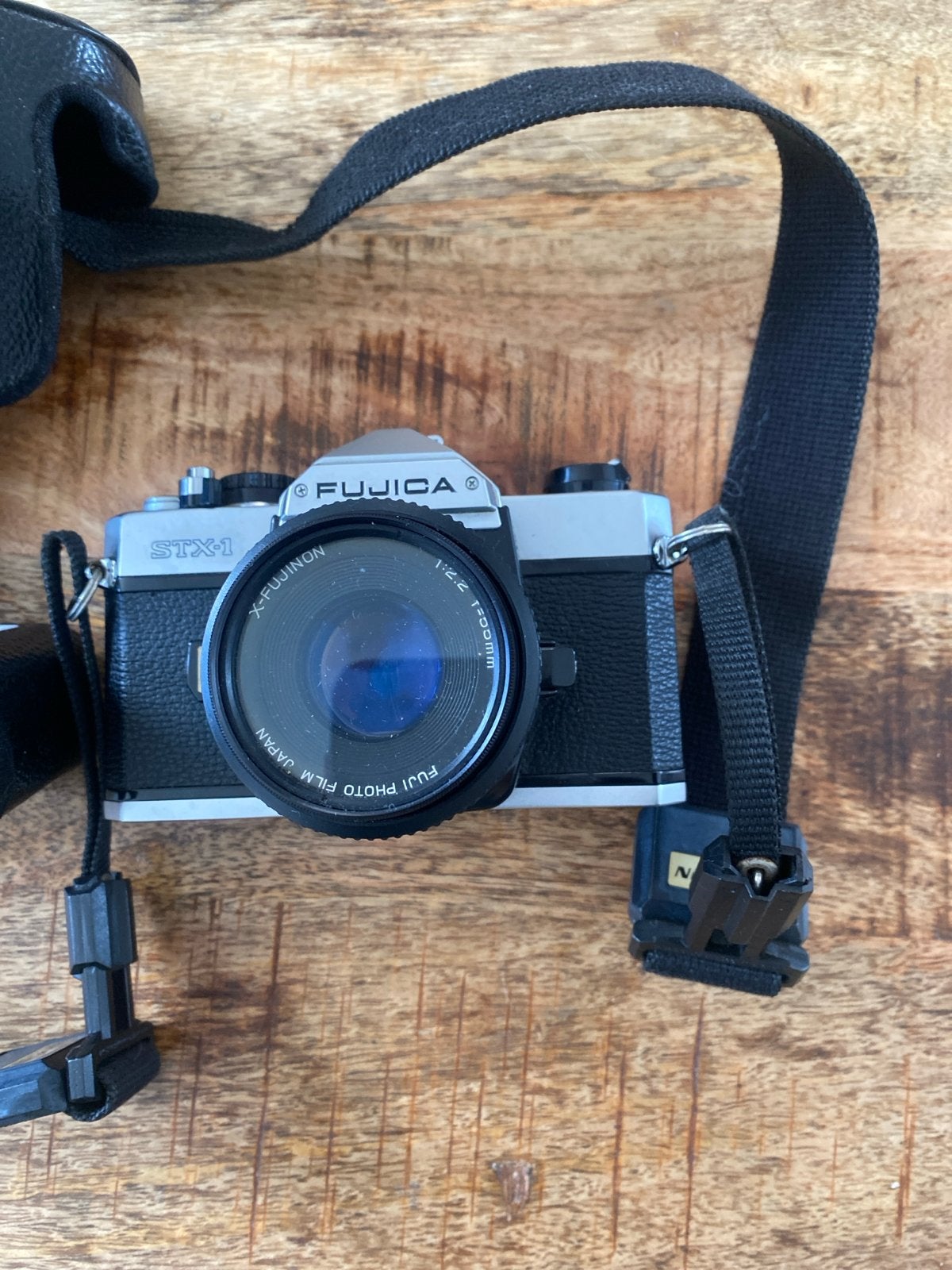 Fujica STX-1 spiegelreflexcamera met X-Fujinon 1:2.2 f=55mm, Ophalen of Verzenden, Zo goed als nieuw, Spiegelreflex, Fuji