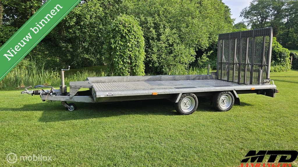Hapert machinetransporter XXL 423x190 3500kg lange klep, Auto diversen, Aanhangers en Bagagewagens, Gebruikt