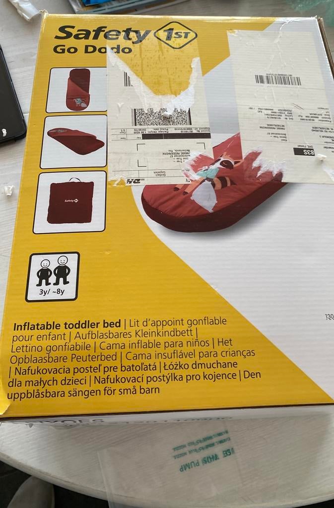 Safety 1st Gododo Extra bed,opblaasbaar matras voor kinderen, Ophalen of Verzenden, Gebruikt, Reisbedje