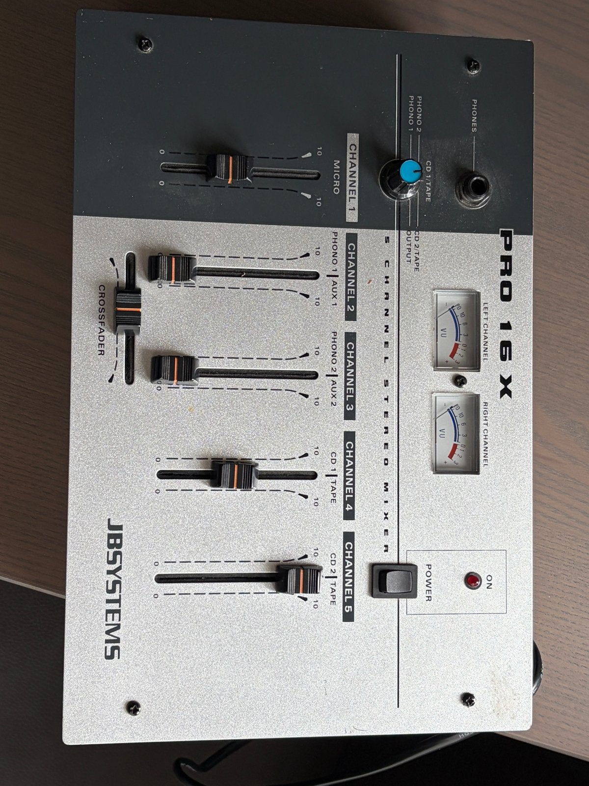 JB Systems PRO 16 X DJ Mixer - 5 kanalen, Ophalen, Gebruikt, 5 tot 10 kanalen, Microfooningang