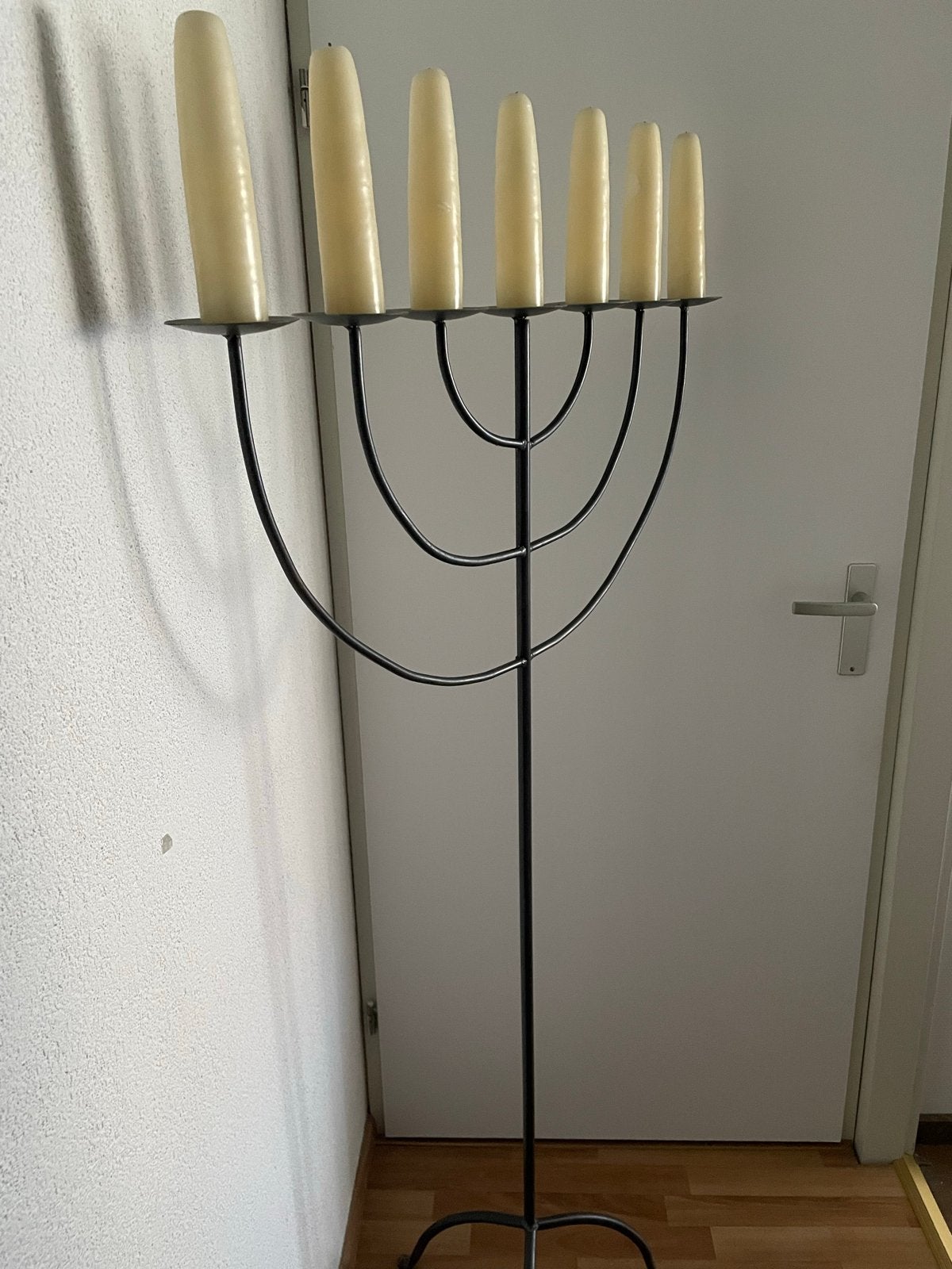 Grote 7-armige Menora Kandelaar - 152 cm hoog, Ophalen, Overige materialen