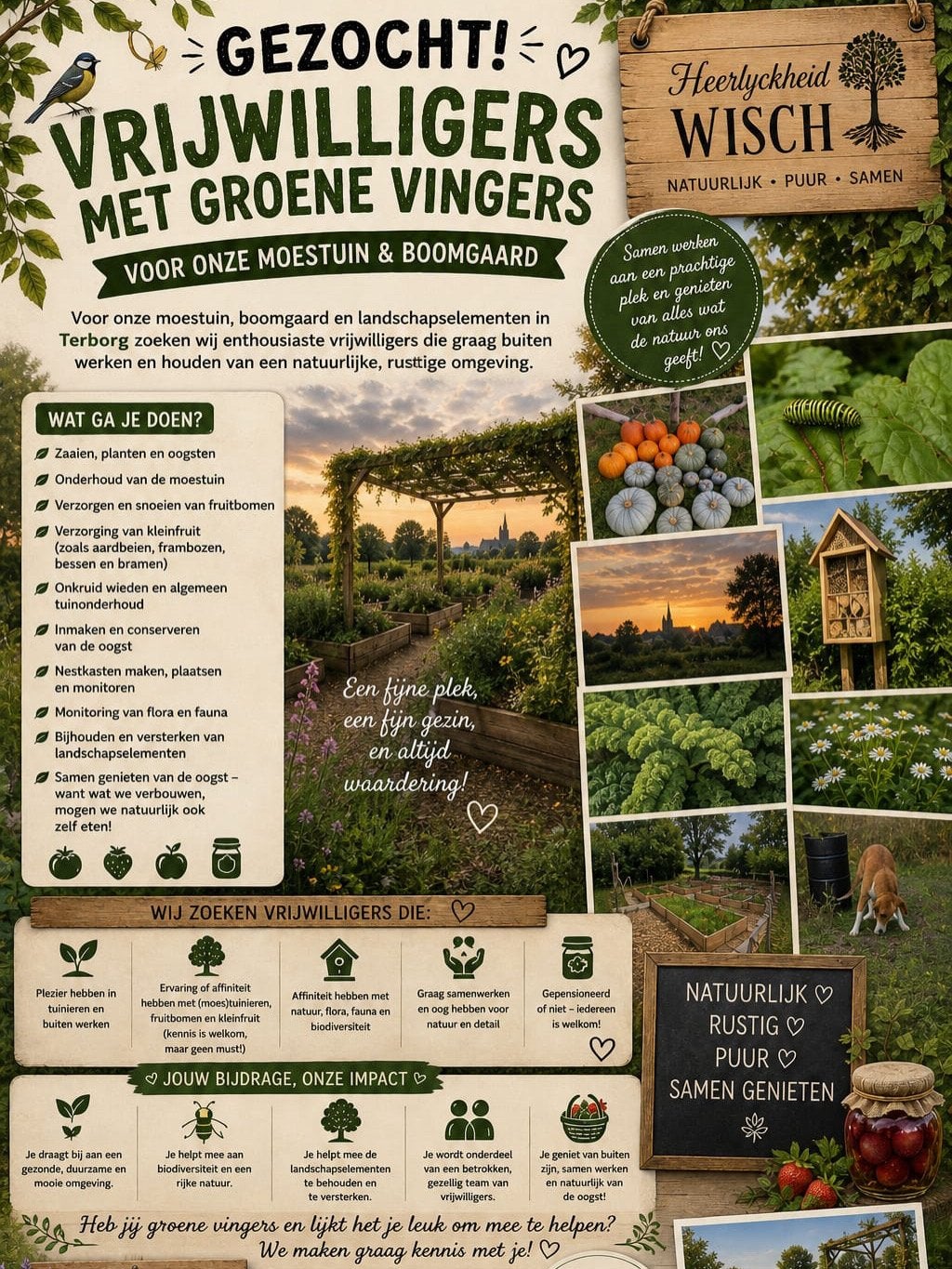 GEZOCHT! Vrijwilligers met groene vingers 🌱, Ophalen, Minder dan 100 cm, Overige soorten, Zomer