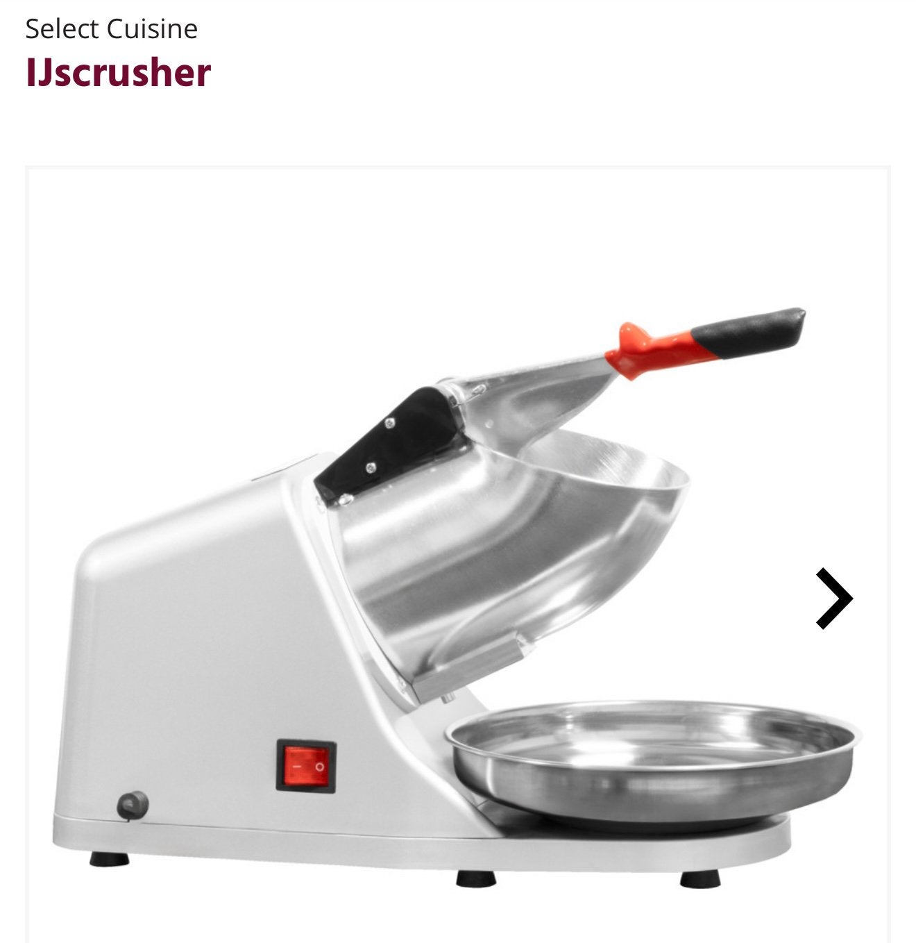 Horeca IJSCRUSHER elektrisch NIEUW met handleiding!, Ophalen of Verzenden, Nieuw