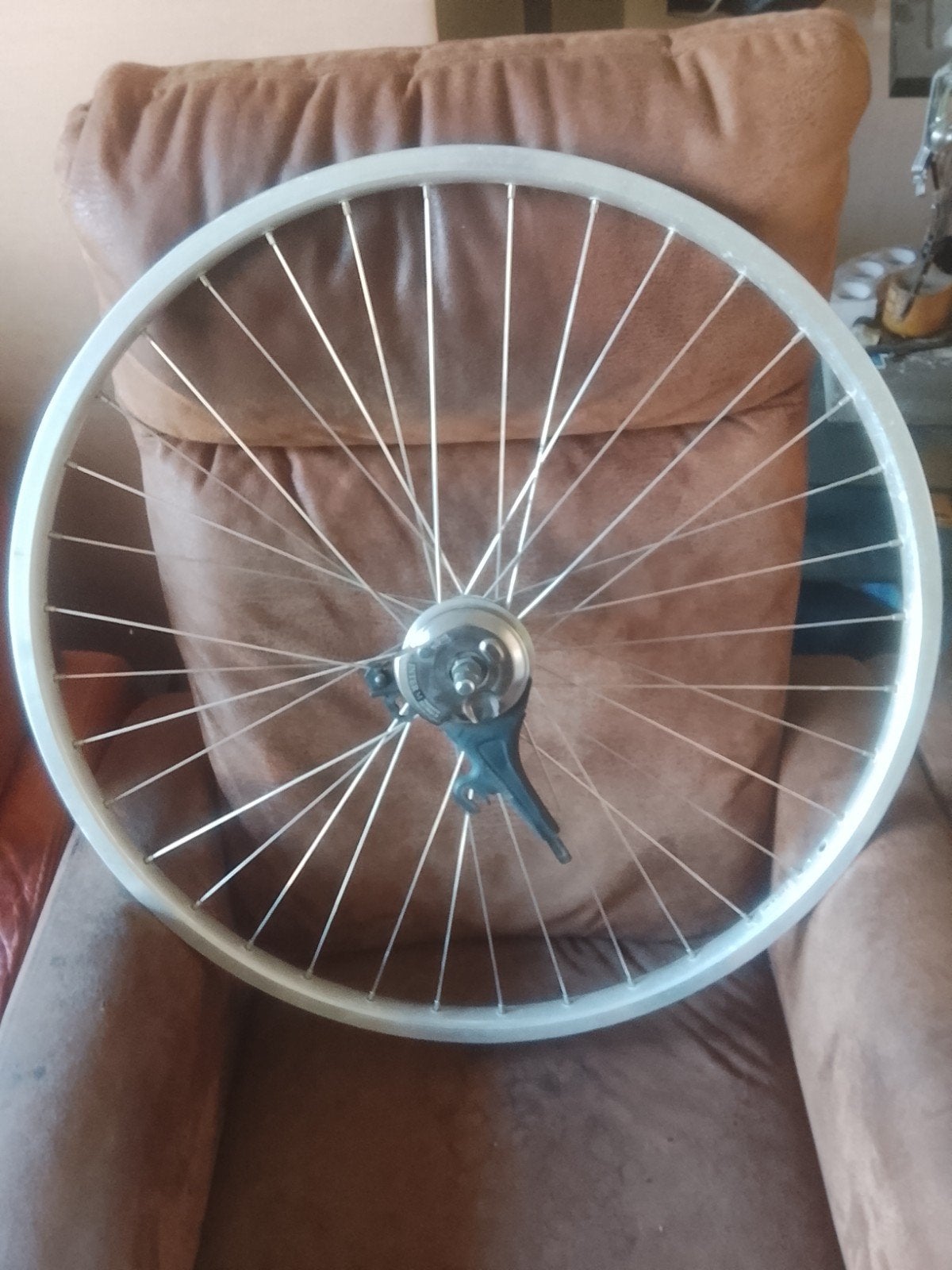 voorwiel 28 inch met rollerbrake rem shimano nexus, Fietsen en Brommers, Fietsonderdelen, Wiel, Gebruikt, Ophalen of Verzenden