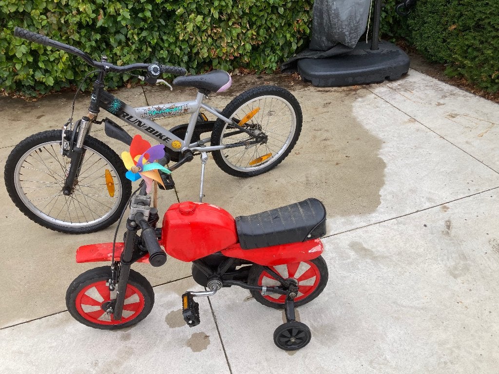kinder bromfietsfiets, Ophalen, Zijwieltjes, Gebruikt, Velgrem