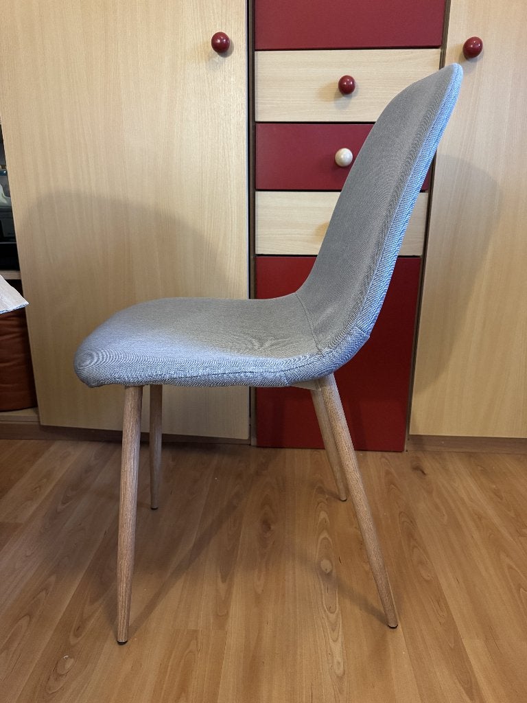 [Nieuw] Eetkamerstoelen Jysk (4 stuks), Ophalen, Nieuw, Grijs, Stof