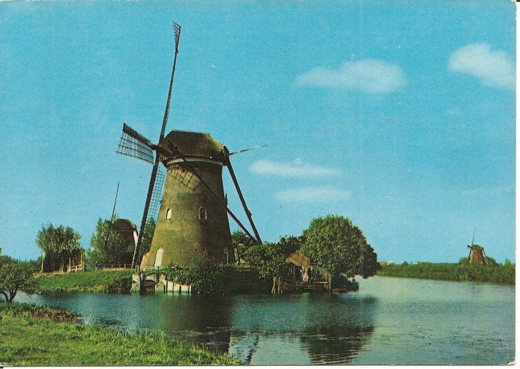 Ansichtkaart Molens Kinderdijk., Ophalen of Verzenden, 1980 tot heden, Gelopen, Drenthe