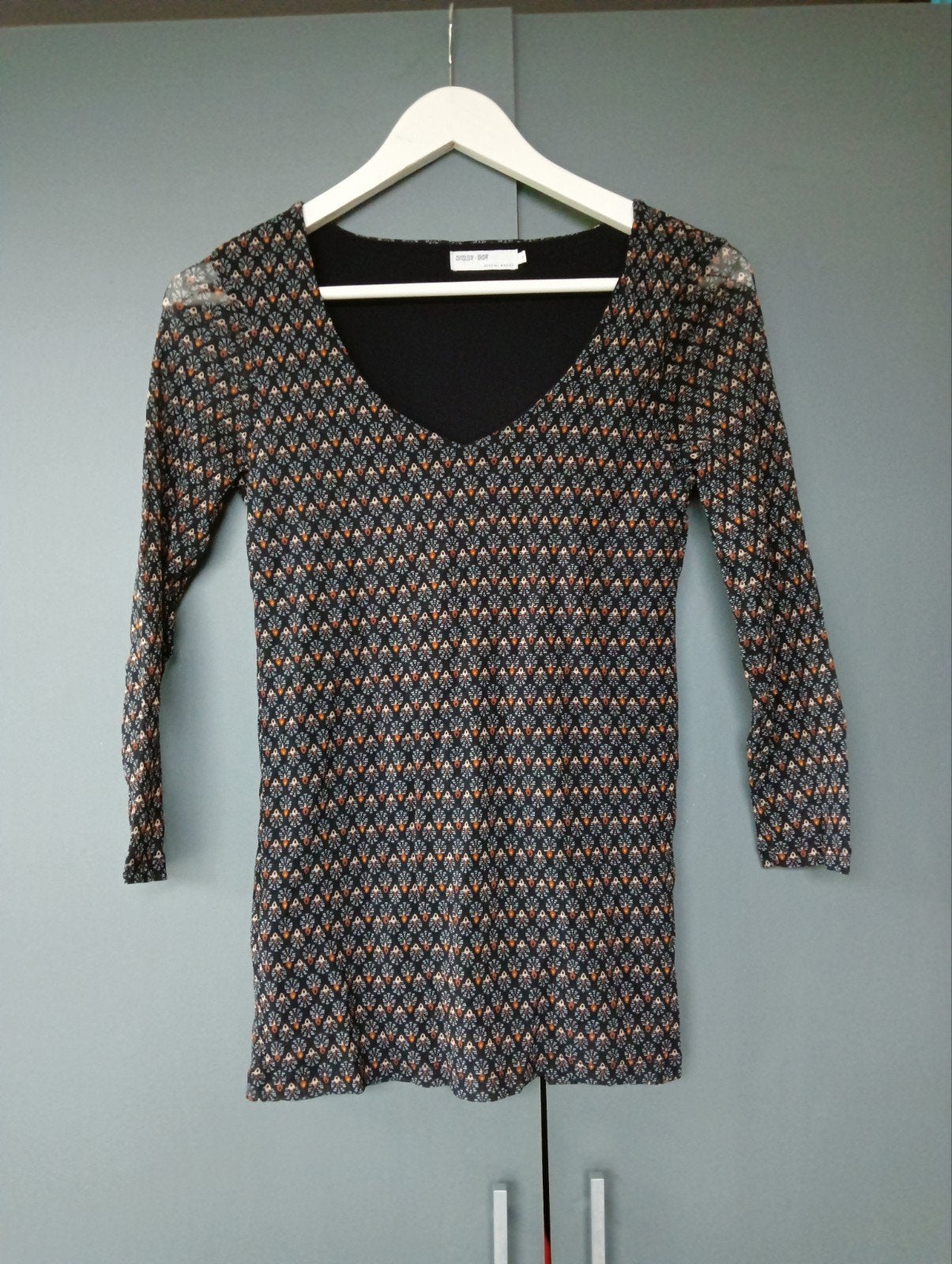 Tweelaags dubbele top mt S van Sissy Boy,zwart/oranje, Zwart, Sissy-Boy, Ophalen of Verzenden, Zo goed als nieuw