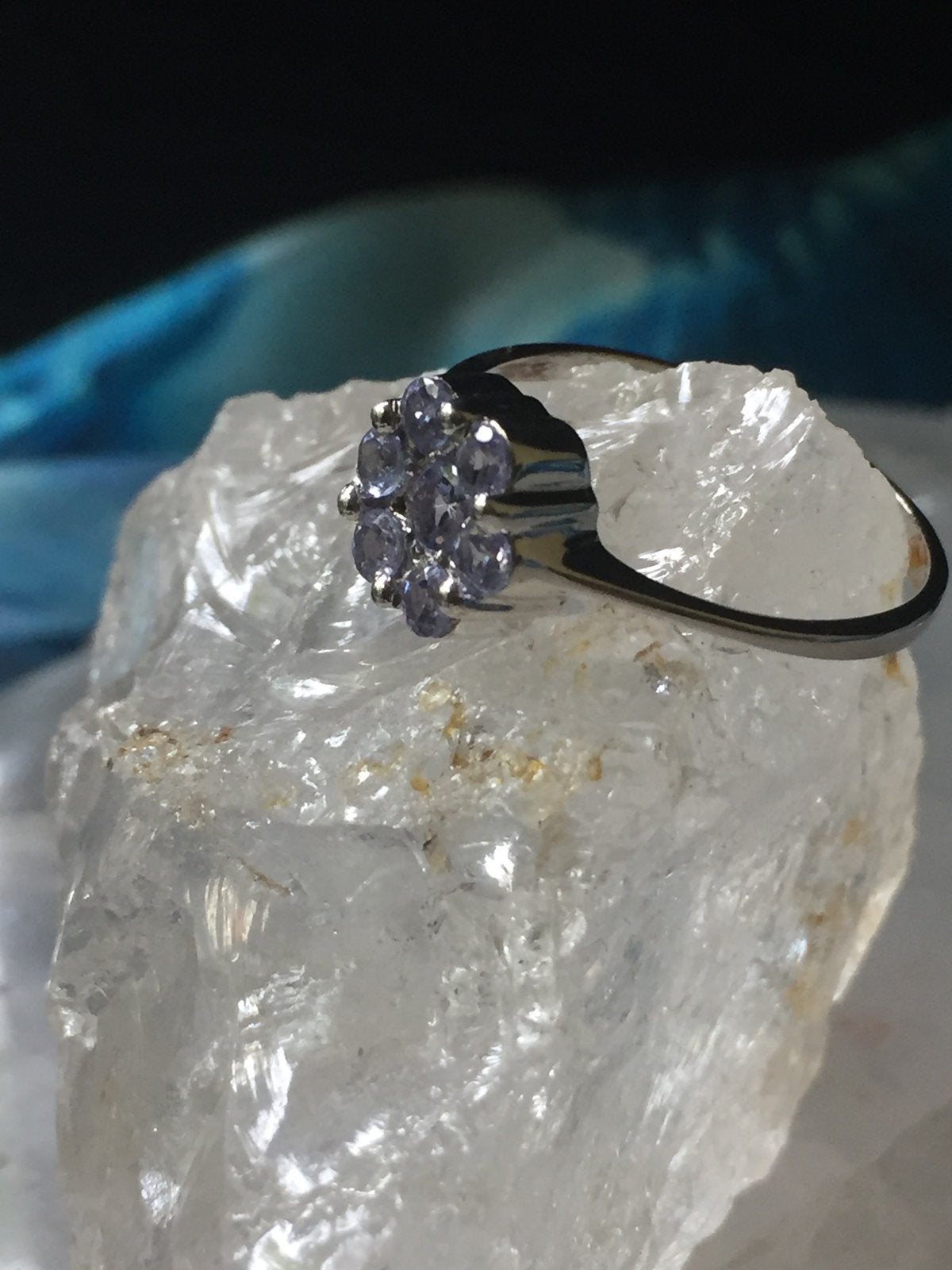 Tanzaniet bloem geluk beschermt aura straling intuïtie SALE, Sieraden, Tassen en Uiterlijk, Ringen, Blauw, Ophalen of Verzenden