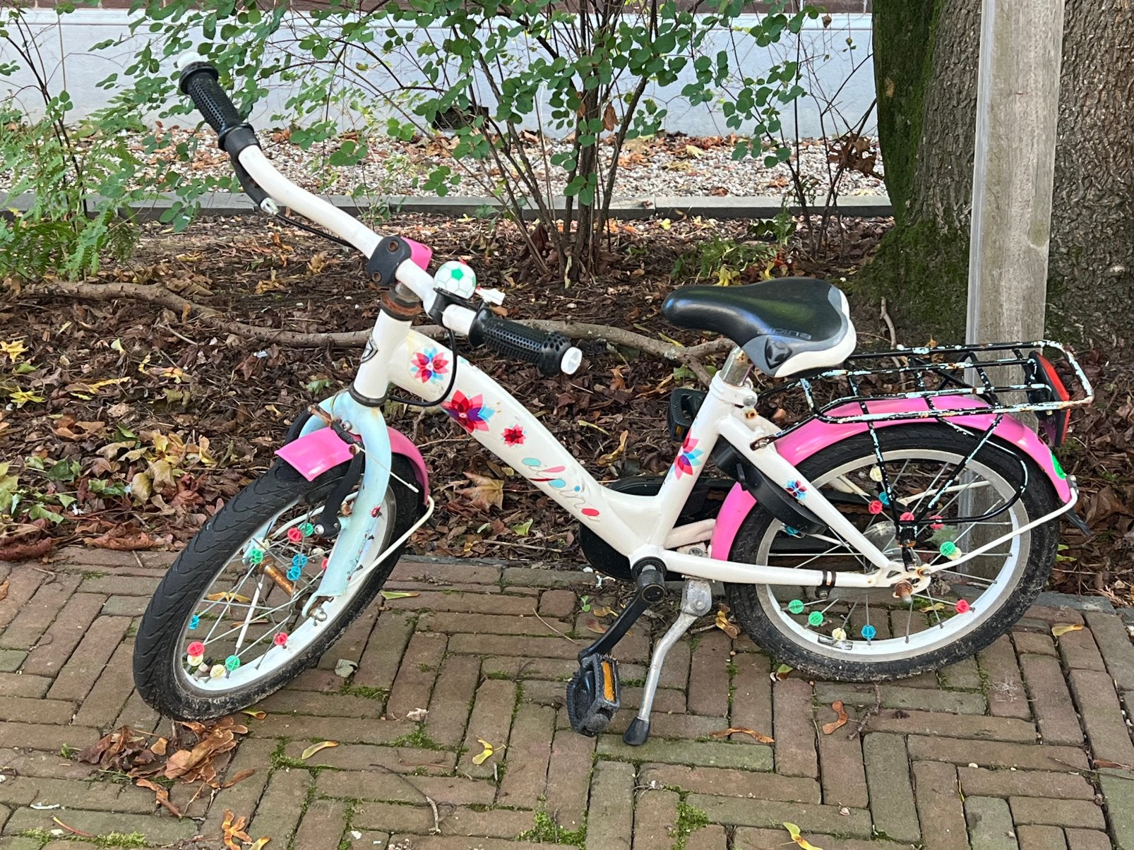 Meisjes fiets maat 16, Fietsen en Brommers, Ophalen of Verzenden, Gebruikt, Terugtraprem, 16 inch