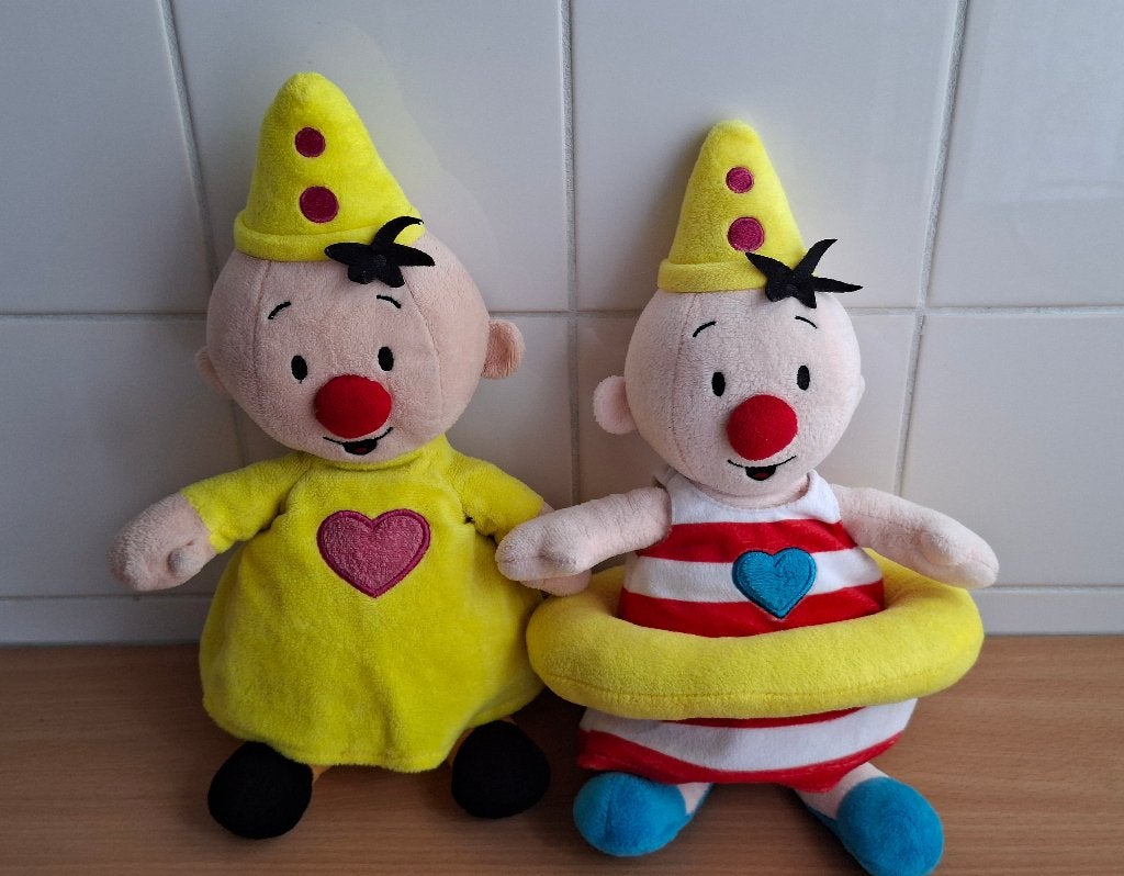2x Knuffel van Studio 100, Bumba en Bumba met Zwemband, Overige merken, Overige karakters, Overige typen, Ophalen of Verzenden