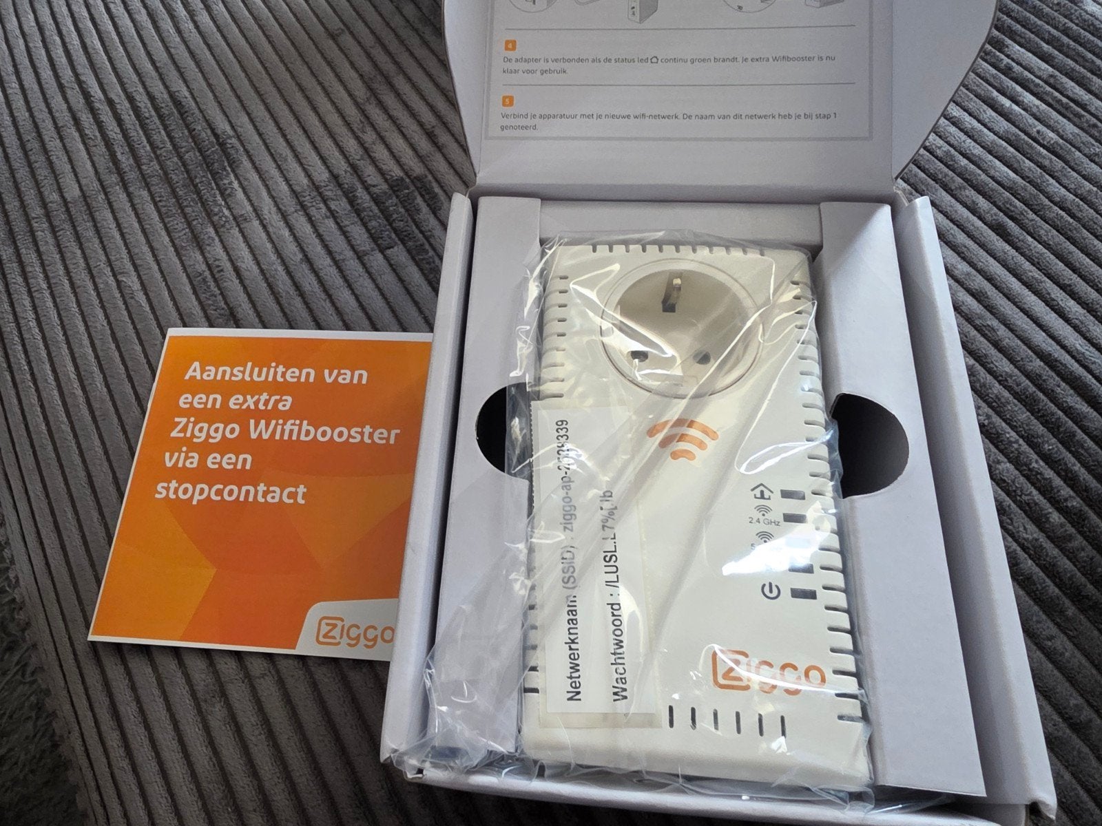 Ziggo Wifibooster via stopcontact - Nieuw in doos, Computers en Software, WiFi-versterkers, Nieuw, Ophalen of Verzenden