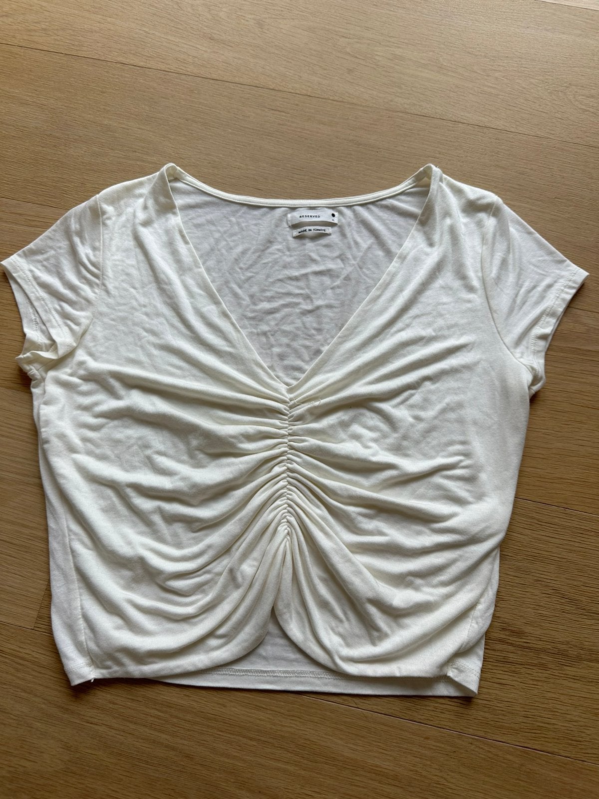 Reserved wit t-shirt S/M, Maat 38/40 (M), Wit, Ophalen of Verzenden, Korte mouw