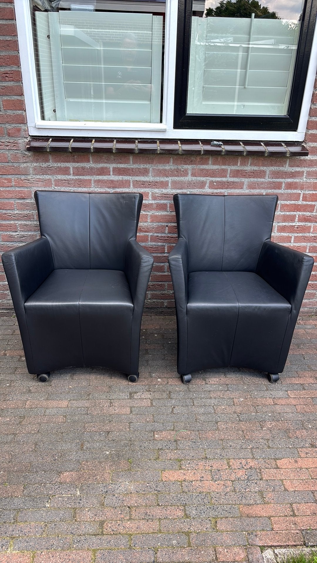 Montis Eetkamer stoel, Ophalen, Gebruikt, Twee, Zwart