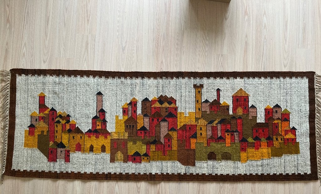 Kelim wand of vloerloper, Huis en Inrichting, Stoffering | Tapijten en Kleden, Ophalen, Groen, 200 cm of meer, 50 tot 100 cm