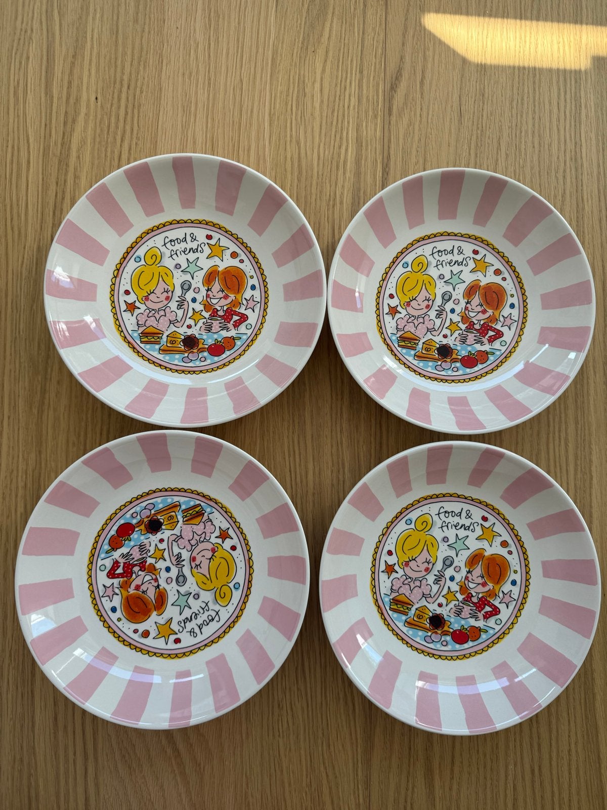 Set van 4 diepe Blond Amsterdam borden - Nieuw staat, Ophalen of Verzenden, Zo goed als nieuw, Blond Amsterdam, Bord(en)