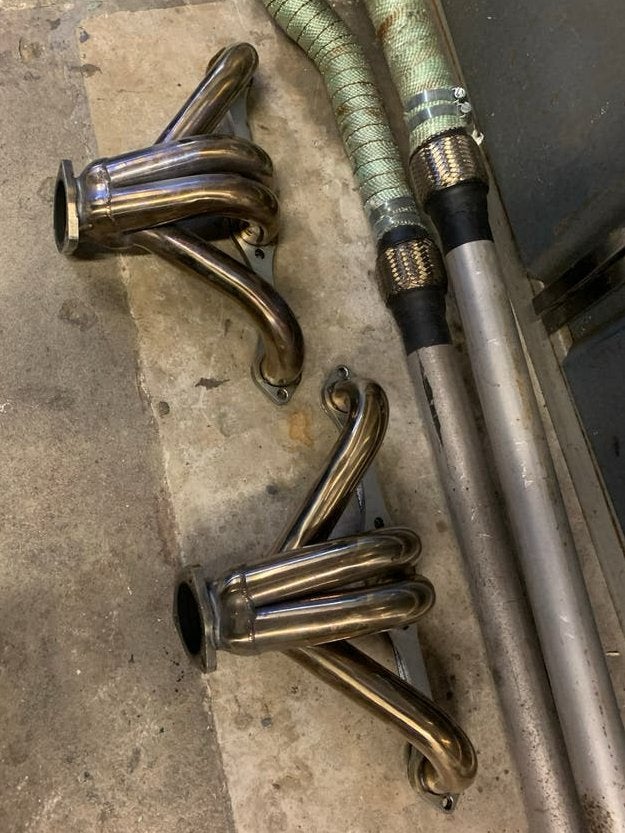 SBC v8 hotrod Headers en Uitlaatsysteem voor Hotrod Roadster, Ophalen, Gebruikt, Amerikaanse onderdelen