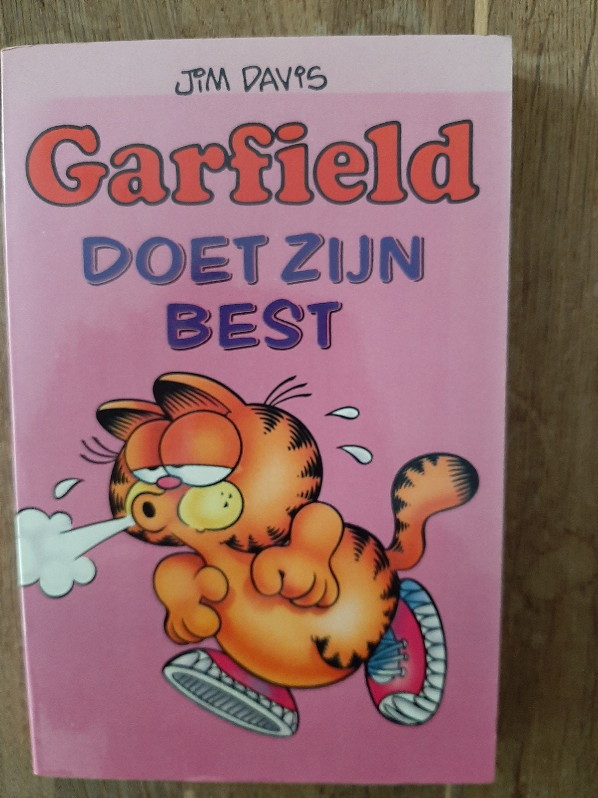 Garfield Doet Zijn Best - Jim Davis., Eén stripboek, Ophalen of Verzenden, Gelezen, Jim Davis
