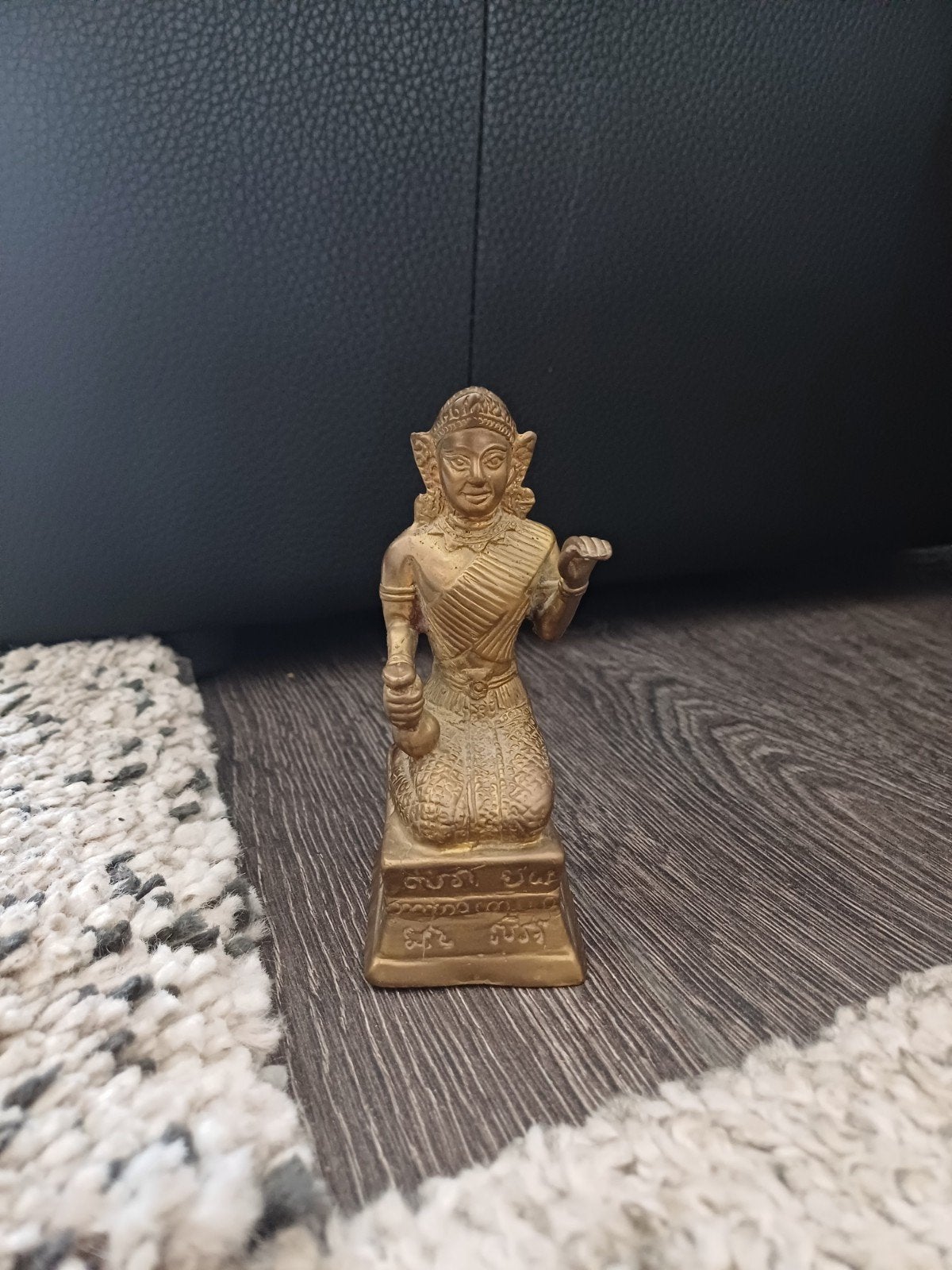 Vintage bronzen beeldje van een Thaise godheid, Ophalen of Verzenden