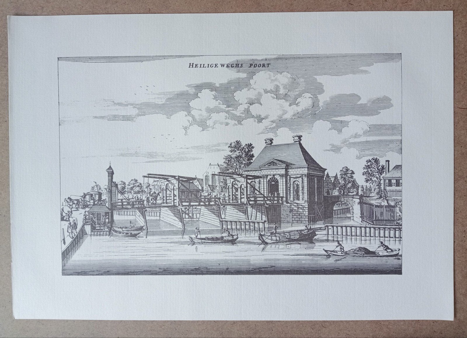 De Heilige Weg Poort Amsterdam Gravure, Ophalen of Verzenden