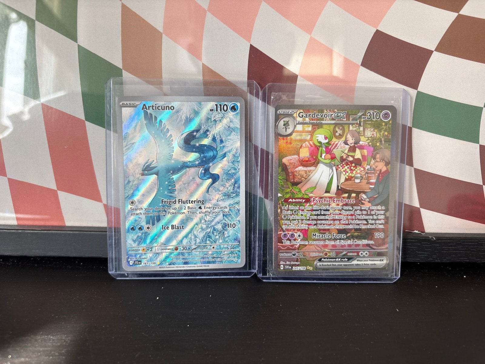 Pokémon kaarten: Articuno en Gardevoir EX (Foil), Hobby en Vrije tijd, Ophalen, Zo goed als nieuw, Meerdere kaarten, Foil