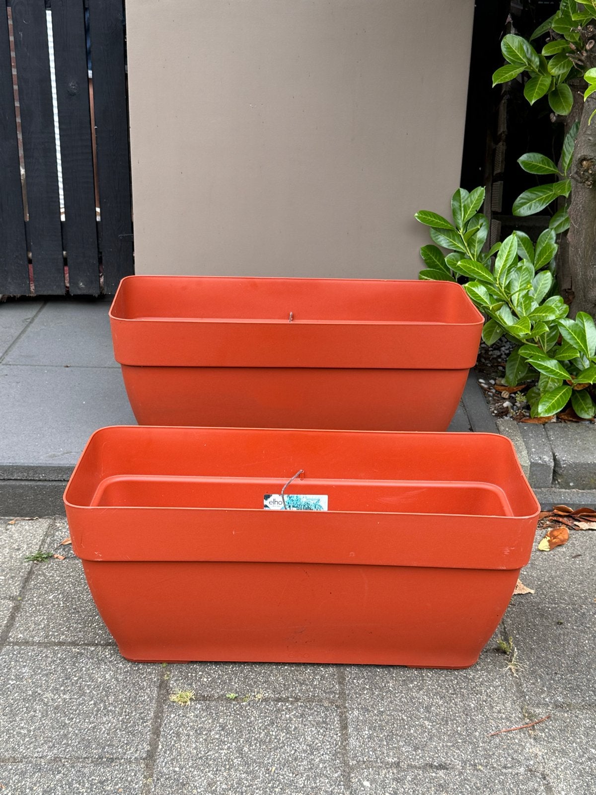 Elho Bloembakken (2 stuks) - Gerecycled Materiaal, Ophalen, Kunststof, Gebruikt, Minder dan 30 cm