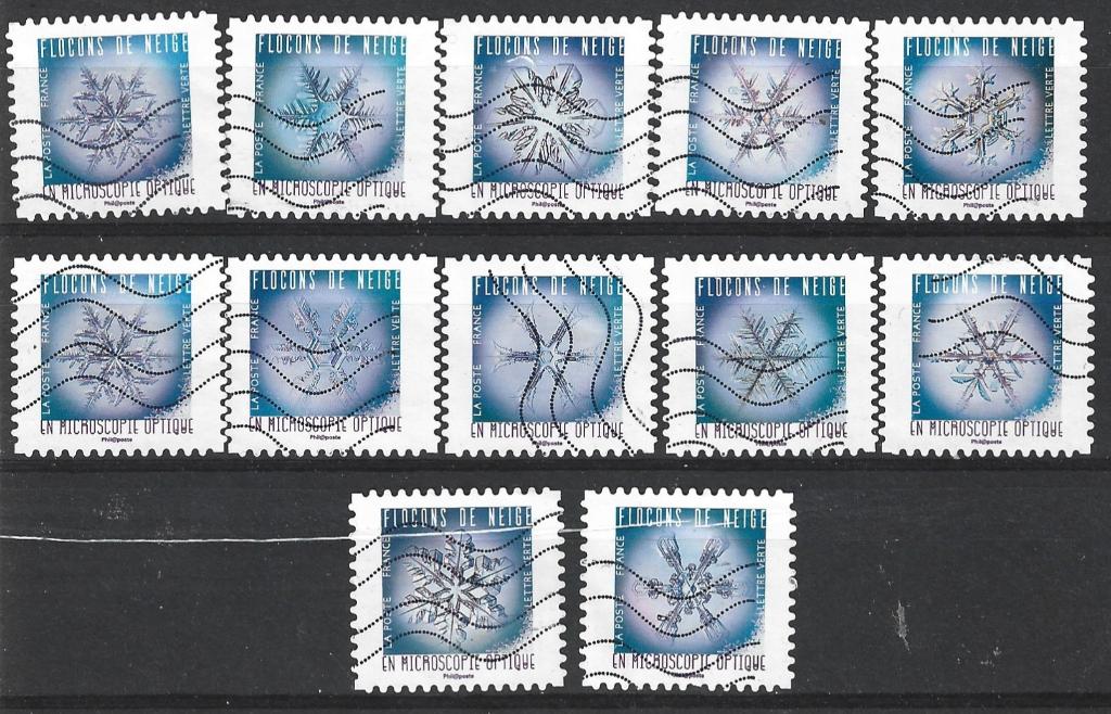 Fr 426 - 2018 - France/ Microskoop/Sneeuwpicksels, Ophalen of Verzenden, Overige landen, Gestempeld