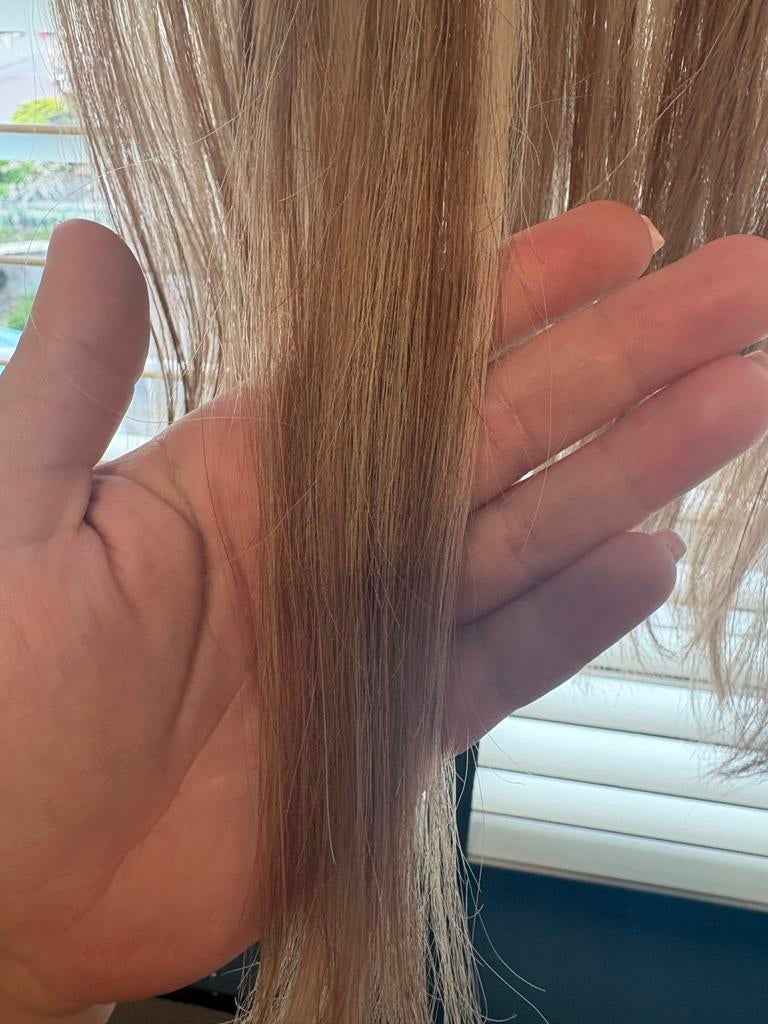 Mooie blonde extensions - zo goed als nieuw, Ophalen, Zo goed als nieuw, Pruik of Haarverlenging