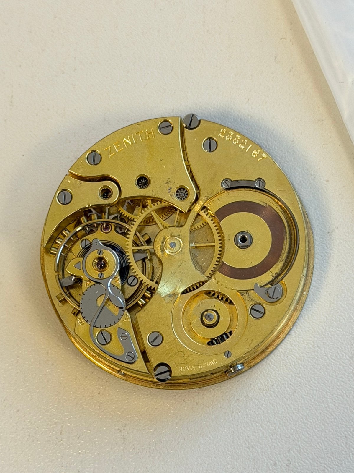 Antiek Zenith zakhorloge horloge uurwerk 2332167 + wijzers, Antiek en Kunst, Ophalen of Verzenden