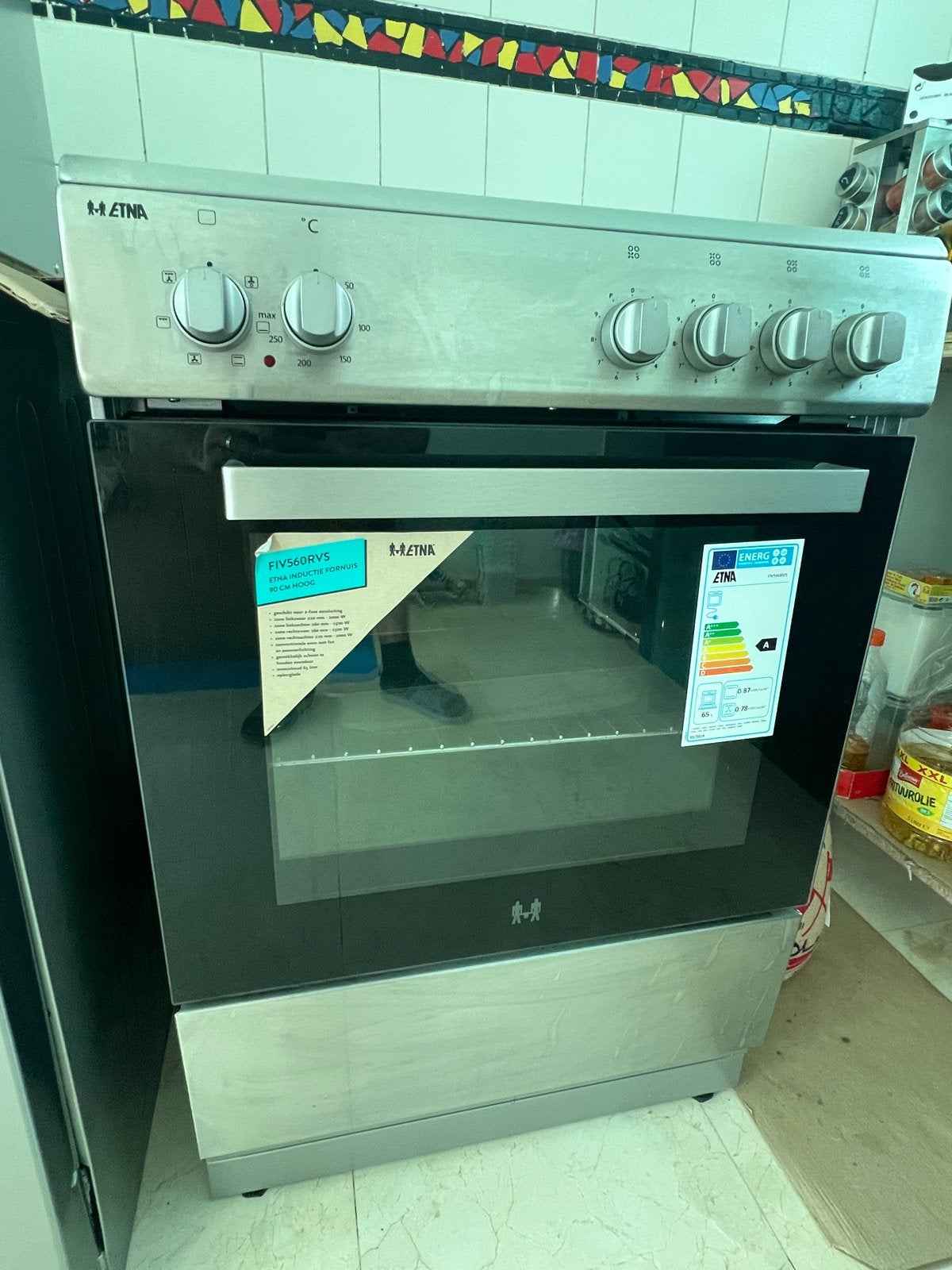 Etna Vrijstaand Inductie Fornuis met Oven - Zo goed als nieu, Ophalen, 60 cm of meer, 4 kookzones, Zo goed als nieuw