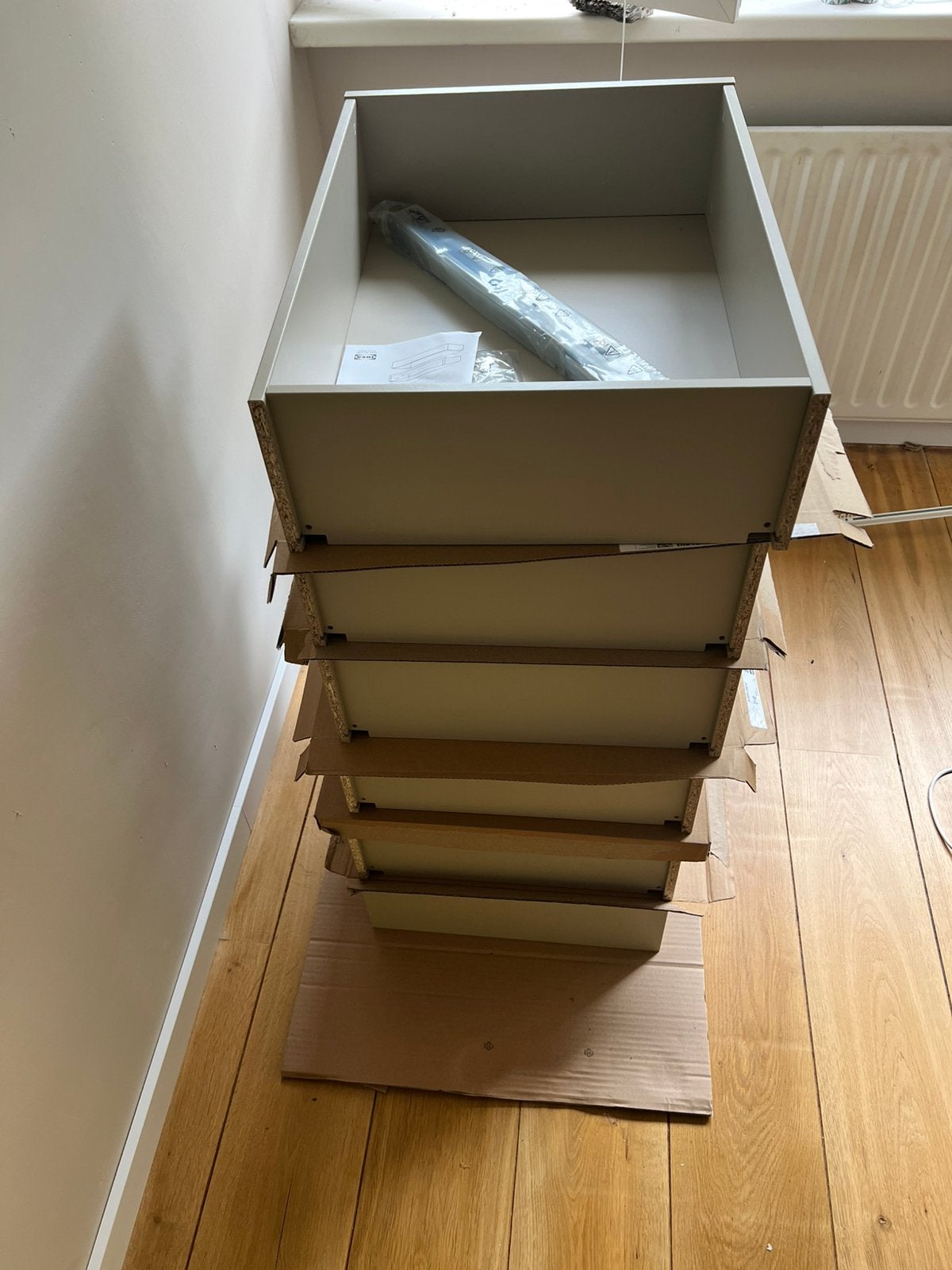 IKEA pax lades komplement 6 stuks, Ophalen, Doos, Minder dan 35 cm, Zo goed als nieuw