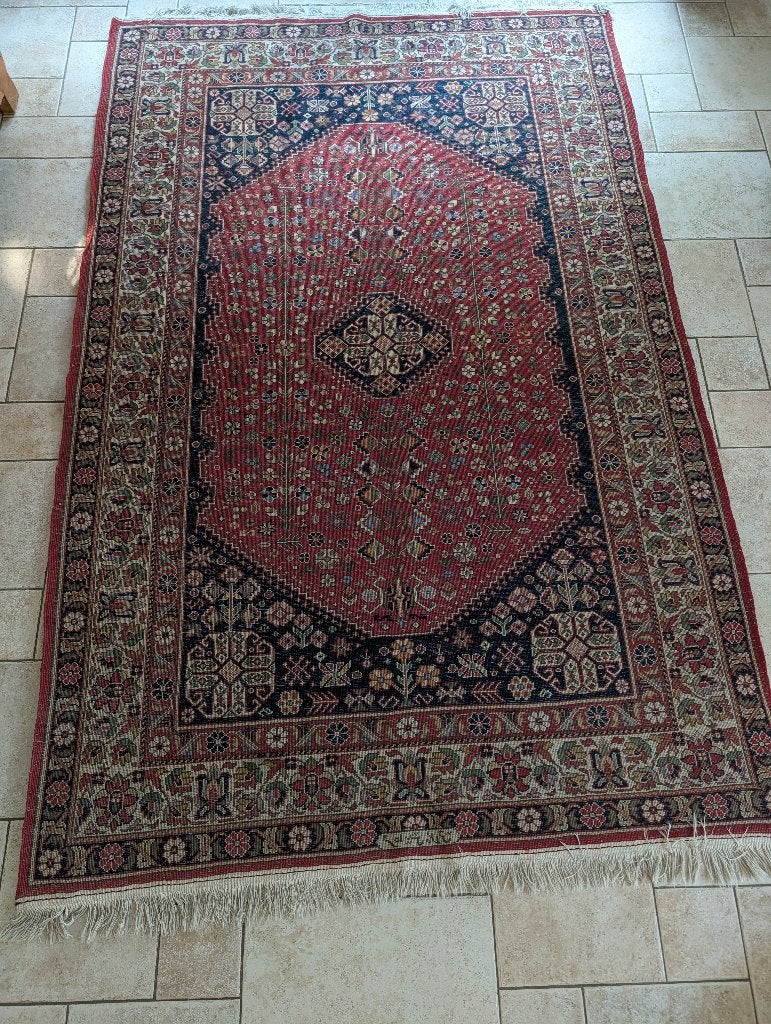 Prachtig Vintage Perzisch Tapijt (247x158) signed, Gebruikt, 150 tot 200 cm, 200 cm of meer, Ophalen of Verzenden