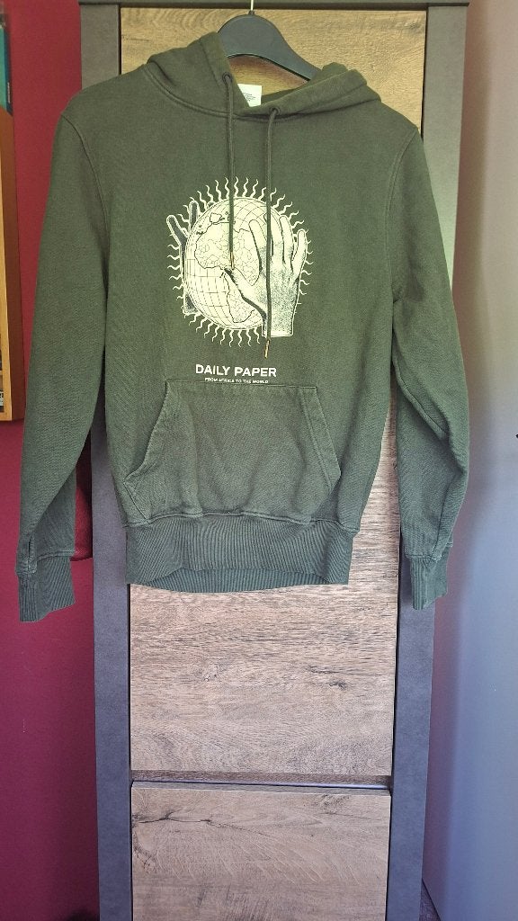 Dames Sweatshirt - maat XS - donkergroen, Daily Paper, Ophalen of Verzenden, Zo goed als nieuw, Lange mouw
