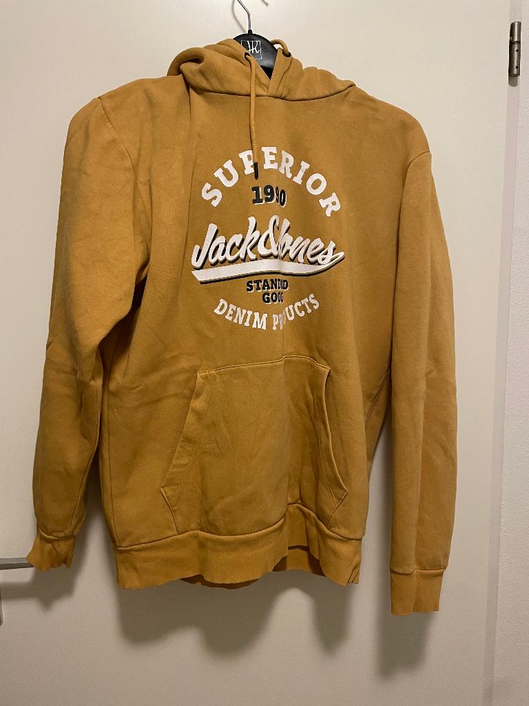Jack & Jones hoodie geel maat M print, Maat 48/50 (M), Geel, Ophalen of Verzenden, Zo goed als nieuw