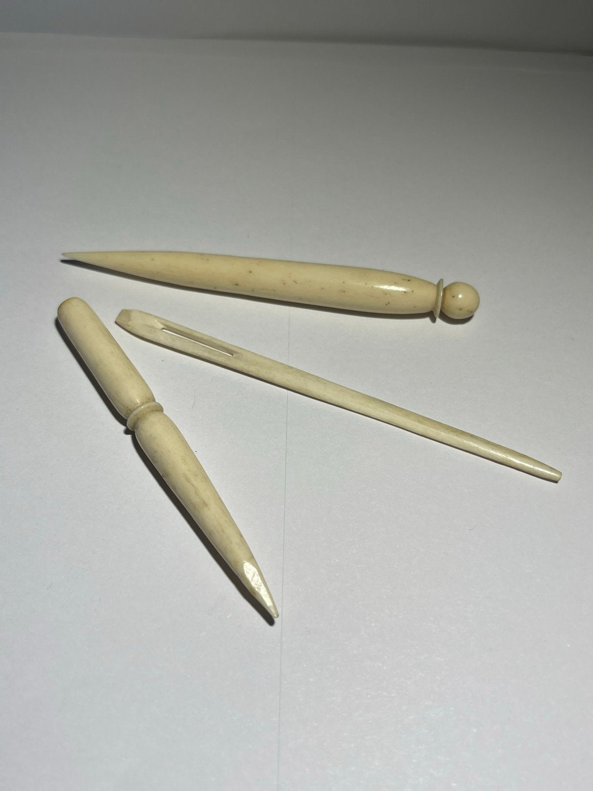 Antieke priemen en naald van been/ivoor (1800-1900), Ophalen of Verzenden