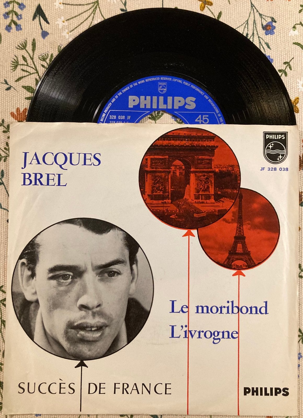 Vinyl single Jacques Brel - Le moribond, Gebruikt, 7 inch, Ophalen of Verzenden, Pop