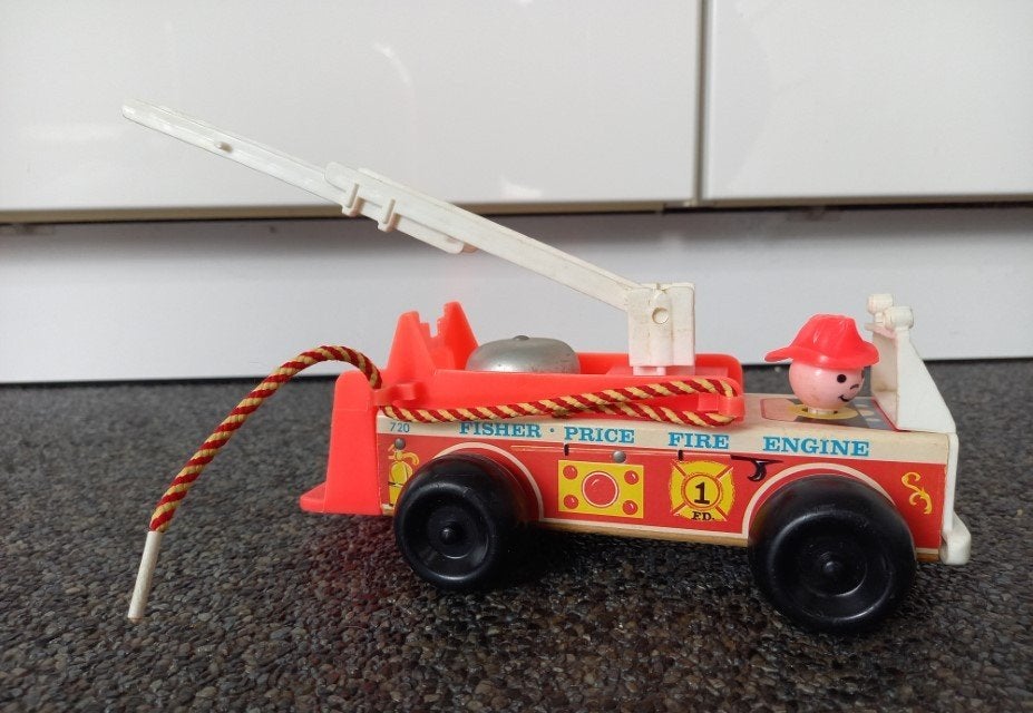* Vintage Fire Engine brandweerwagen Fisher Price 720 *, Ophalen of Verzenden, Gebruikt