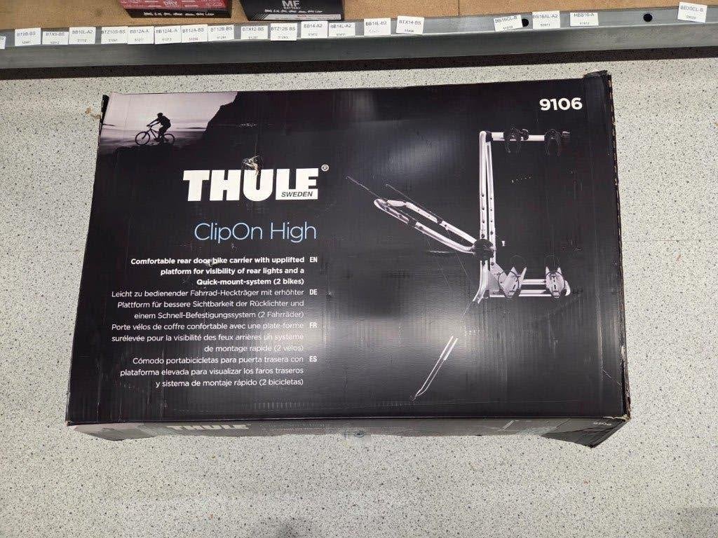 Nieuwe Thule 9106 ClipOn High fietsendrager (2 fietsen), Thule Group, Box 69, 330 33 Hillerstorp, Sweden, Nieuw, Thule, Achterklepdrager