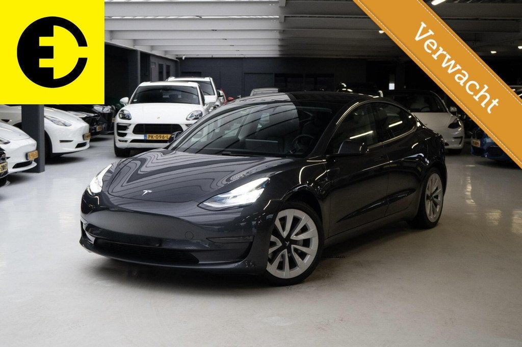 Tesla Model 3 Long Range AWD 75 kWh | 93% SOH| Stoelverwarmi, Auto's, Tesla, Automaat, Gebruikt, Zwart, Leder