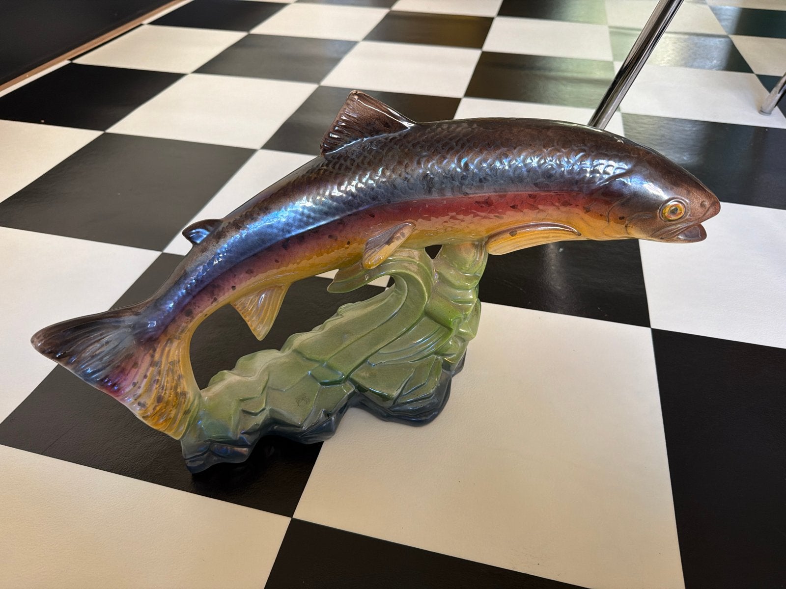 Vintage H. Bequet Quaregnon Forel Keramiek Beeld, Antiek en Kunst, Ophalen