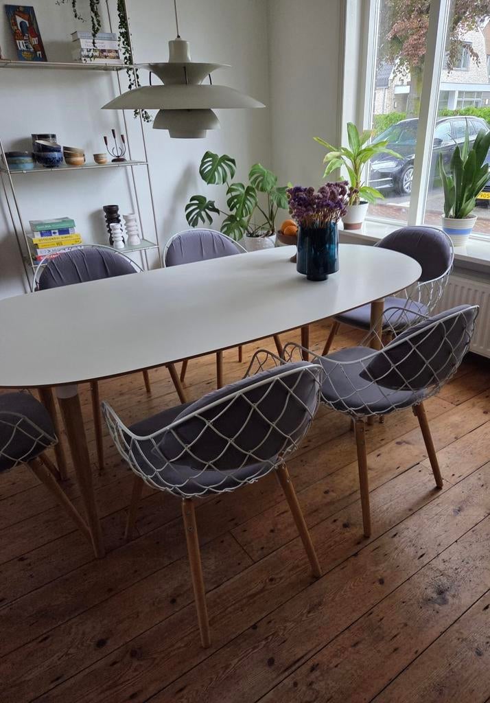 Set van 6 Magis Piña design stoelen - Jaime Hayon -, Huis en Inrichting, Stoelen, Gebruikt, Wit, Design, Ophalen of Verzenden