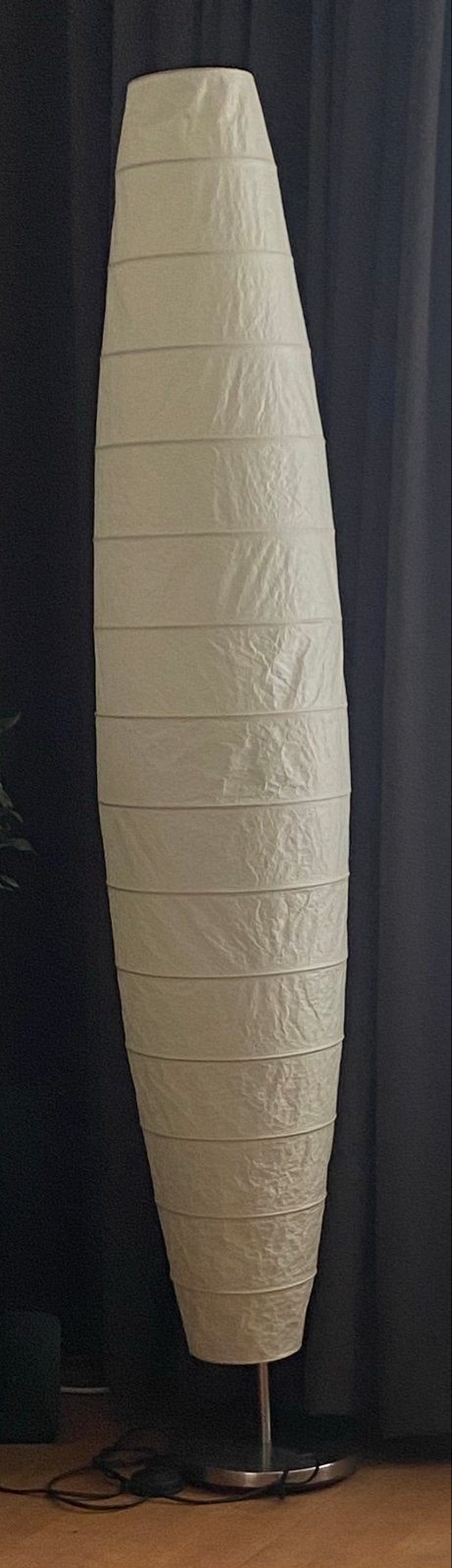 IKEA Vate vloerlamp, rijstpapier, 150 cm, Ophalen, Gebruikt, E27 (groot), Metaal