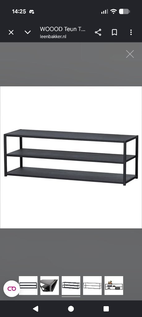 Woood teun tv meubel/kastje, Huis en Inrichting, Ophalen, Gebruikt, 100 tot 150 cm, Stoer staal