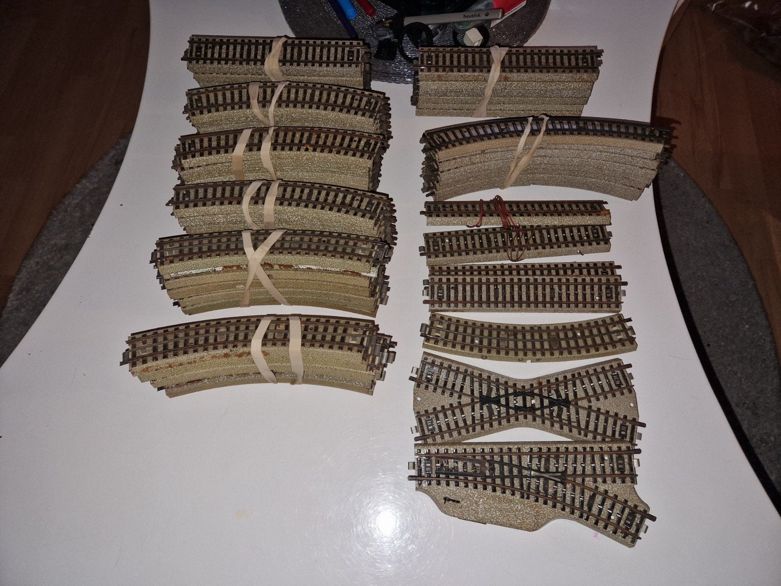85 Baanstukken van Marklin, Wisselstroom, Gebruikt, Wagon, Ophalen of Verzenden